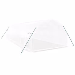 vidaXL Greenhouse Plant House with Steel Frame Polytunnel Greenhouse White - white, 8 x 3 x 2 m - Additional view 5