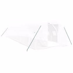vidaXL Greenhouse Plant House with Steel Frame Polytunnel Greenhouse White - white, 12 x 3 x 2 m