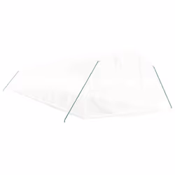 vidaXL Greenhouse Plant House with Steel Frame Polytunnel Greenhouse White - white, 12 x 3 x 2 m