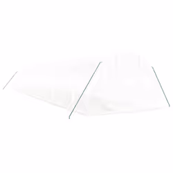 vidaXL Greenhouse Plant House with Steel Frame Polytunnel Greenhouse White - white, 14 x 3 x 2 m - Additional view 2