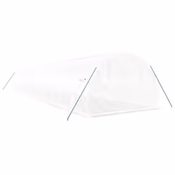 vidaXL Greenhouse Plant House with Steel Frame Polytunnel Greenhouse White - white, 14 x 3 x 2 m - Additional view 5