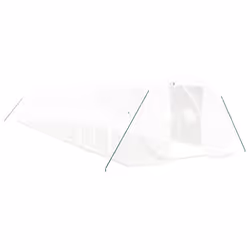 vidaXL Greenhouse Plant House with Steel Frame Polytunnel Greenhouse White - white, 16 x 3 x 2 m