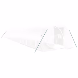 vidaXL Greenhouse Plant House with Steel Frame Polytunnel Greenhouse White - white, 18 x 3 x 2 m