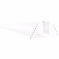 vidaXL Greenhouse Plant House with Steel Frame Polytunnel Greenhouse White - white, 24 x 3 x 2 m