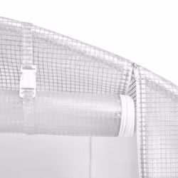 vidaXL Greenhouse Plant House with Steel Frame Polytunnel Greenhouse White - white, 24 x 3 x 2 m - Additional view 7