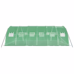 vidaXL Greenhouse Plant House with Steel Frame Polytunnel Greenhouse White - green, 6 x 4 x 2 m - Additional view 4