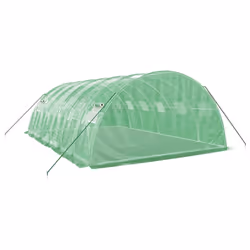 vidaXL Greenhouse Plant House with Steel Frame Polytunnel Greenhouse White - green, 6 x 4 x 2 m - Additional view 5
