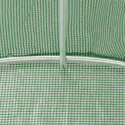 vidaXL Greenhouse Plant House with Steel Frame Polytunnel Greenhouse White - green, 6 x 4 x 2 m - Additional view 8