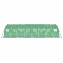 vidaXL Greenhouse Plant House with Steel Frame Polytunnel Greenhouse White - green, 8 x 4 x 2 m - Additional view 4
