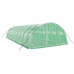 vidaXL Greenhouse Plant House with Steel Frame Polytunnel Greenhouse White - green, 10 x 4 x 2 m - Additional view 2