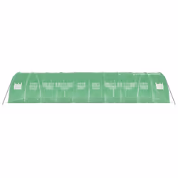 vidaXL Greenhouse Plant House with Steel Frame Polytunnel Greenhouse White - green, 10 x 4 x 2 m - Additional view 4