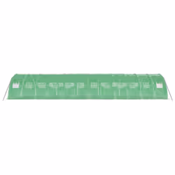 vidaXL Greenhouse Plant House with Steel Frame Polytunnel Greenhouse White - green, 12 x 4 x 2 m - Additional view 4