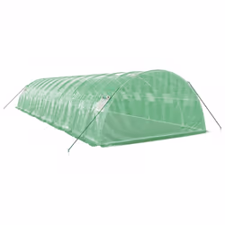 vidaXL Greenhouse Plant House with Steel Frame Polytunnel Greenhouse White - green, 12 x 4 x 2 m - Additional view 5
