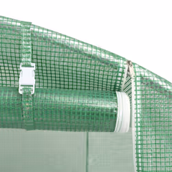 vidaXL Greenhouse Plant House with Steel Frame Polytunnel Greenhouse White - green, 14 x 4 x 2 m - Additional view 7