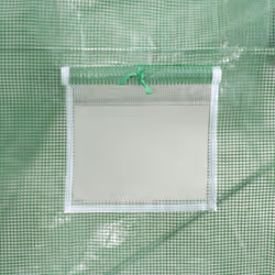 vidaXL Greenhouse Plant House with Steel Frame Polytunnel Greenhouse White - green, 14 x 4 x 2 m - Additional view 9