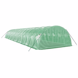 vidaXL Greenhouse Plant House with Steel Frame Polytunnel Greenhouse White - green, 16 x 4 x 2 m - Additional view 5