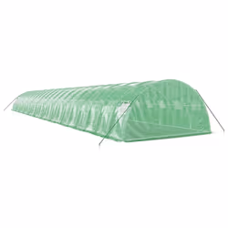 vidaXL Greenhouse Plant House with Steel Frame Polytunnel Greenhouse White - green, 22 x 4 x 2 m - Additional view 5