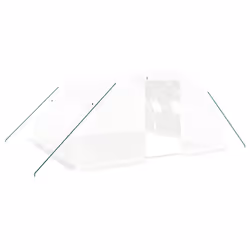 vidaXL Greenhouse Plant House with Steel Frame Polytunnel Greenhouse White - white, 4 x 4 x 2 m