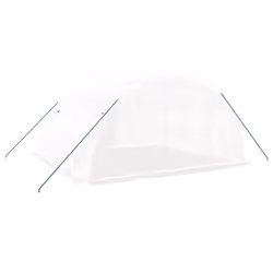 vidaXL Greenhouse Plant House with Steel Frame Polytunnel Greenhouse White - white, 4 x 4 x 2 m - Additional view 5
