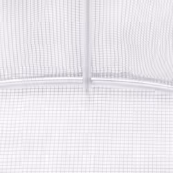vidaXL Greenhouse Plant House with Steel Frame Polytunnel Greenhouse White - white, 4 x 4 x 2 m - Additional view 8