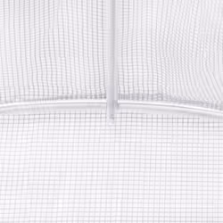 vidaXL Greenhouse Plant House with Steel Frame Polytunnel Greenhouse White - white, 6 x 4 x 2 m - Additional view 8