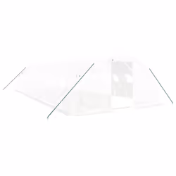 vidaXL Greenhouse Plant House with Steel Frame Polytunnel Greenhouse White - white, 10 x 4 x 2 m