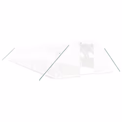 vidaXL Greenhouse Plant House with Steel Frame Polytunnel Greenhouse White - white, 14 x 4 x 2 m