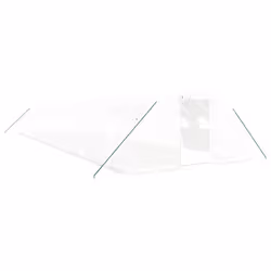vidaXL Greenhouse Plant House with Steel Frame Polytunnel Greenhouse White - white, 16 x 4 x 2 m