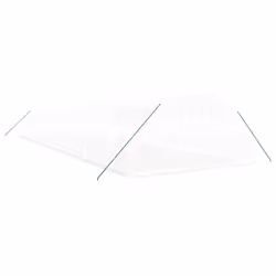 vidaXL Greenhouse Plant House with Steel Frame Polytunnel Greenhouse White - white, 16 x 4 x 2 m
