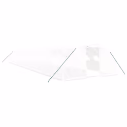 vidaXL Greenhouse Plant House with Steel Frame Polytunnel Greenhouse White - white, 18 x 4 x 2 m