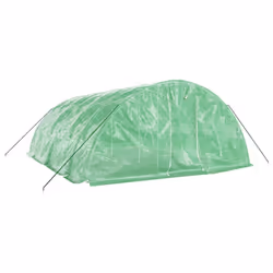 vidaXL Greenhouse Plant House with Steel Frame Polytunnel Greenhouse Green - green, 6 x 5 x 2.3 m