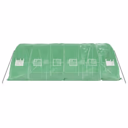 vidaXL Greenhouse Plant House with Steel Frame Polytunnel Greenhouse Green - green, 6 x 5 x 2.3 m - Additional view 4