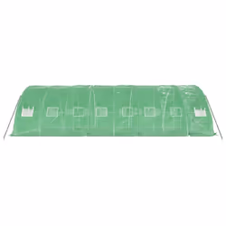 vidaXL Greenhouse Plant House with Steel Frame Polytunnel Greenhouse Green - green, 8 x 5 x 2.3 m - Additional view 4