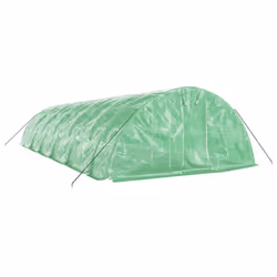 vidaXL Greenhouse Plant House with Steel Frame Polytunnel Greenhouse Green - green, 12 x 5 x 2.3 m