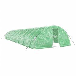 vidaXL Greenhouse Plant House with Steel Frame Polytunnel Greenhouse Green - green, 18 x 5 x 2.3 m