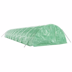vidaXL Greenhouse Plant House with Steel Frame Polytunnel Greenhouse Green - green, 18 x 5 x 2.3 m