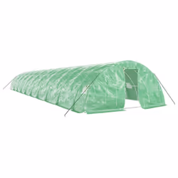 vidaXL Greenhouse Plant House with Steel Frame Polytunnel Greenhouse Green - green, 20 x 5 x 2.3 m