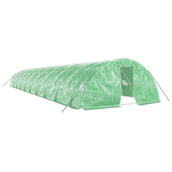 vidaXL Greenhouse Plant House with Steel Frame Polytunnel Greenhouse Green - green, 20 x 5 x 2.3 m