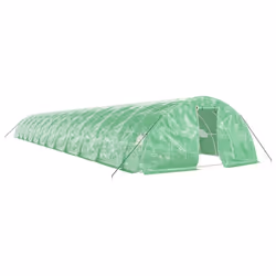 vidaXL Greenhouse Plant House with Steel Frame Polytunnel Greenhouse Green - green, 24 x 5 x 2.3 m