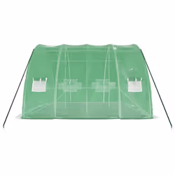vidaXL Greenhouse Plant House with Steel Frame Polytunnel Greenhouse Green - green, 6 x 4 x 2.85 m - Additional view 4
