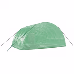 vidaXL Greenhouse Plant House with Steel Frame Polytunnel Greenhouse Green - green, 6 x 4 x 2.85 m - Additional view 5