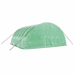 vidaXL Greenhouse Plant House with Steel Frame Polytunnel Greenhouse Green - 6 x 6 x 2.85 m - Additional view 2