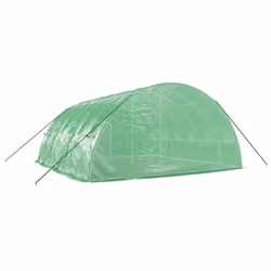 vidaXL Greenhouse Plant House with Steel Frame Polytunnel Greenhouse Green - 6 x 6 x 2.85 m - Additional view 5