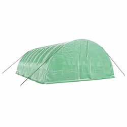 vidaXL Greenhouse Plant House with Steel Frame Polytunnel Greenhouse Green - green, 8 x 6 x 2.85 m