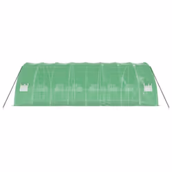 vidaXL Greenhouse Plant House with Steel Frame Polytunnel Greenhouse Green - green, 8 x 6 x 2.85 m - Additional view 4