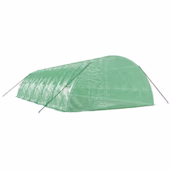 vidaXL Greenhouse Plant House with Steel Frame Polytunnel Greenhouse Green - green, 12 x 6 x 2.85 m - Additional view 5