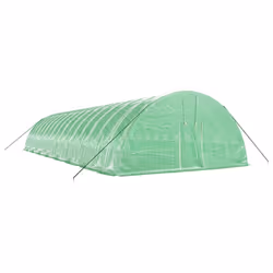 vidaXL Greenhouse Plant House with Steel Frame Polytunnel Greenhouse Green - green, 16 x 6 x 2.85 m