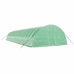 vidaXL Greenhouse Plant House with Steel Frame Polytunnel Greenhouse Green - green, 18 x 6 x 2.85 m