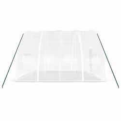 vidaXL Greenhouse Plant House with Steel Frame Polytunnel Greenhouse Green - white, 6 x 4 x 2.85 m - Additional view 4
