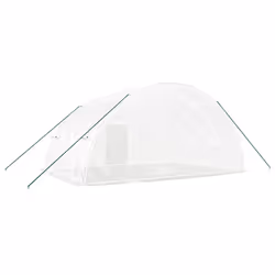 vidaXL Greenhouse Plant House with Steel Frame Polytunnel Greenhouse Green - white, 6 x 4 x 2.85 m - Additional view 5